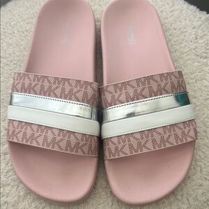 Michael Kors Pink and Silver Sandals